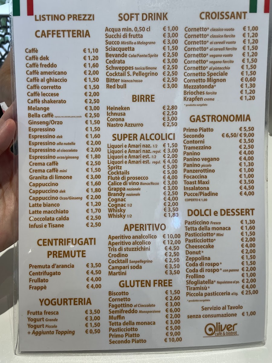 Menu Oliver Cafè & Bistrot-1